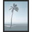 «Palmier tropical bicolore bleu et blanc plage et ciel» sur papier-98266501-98266506