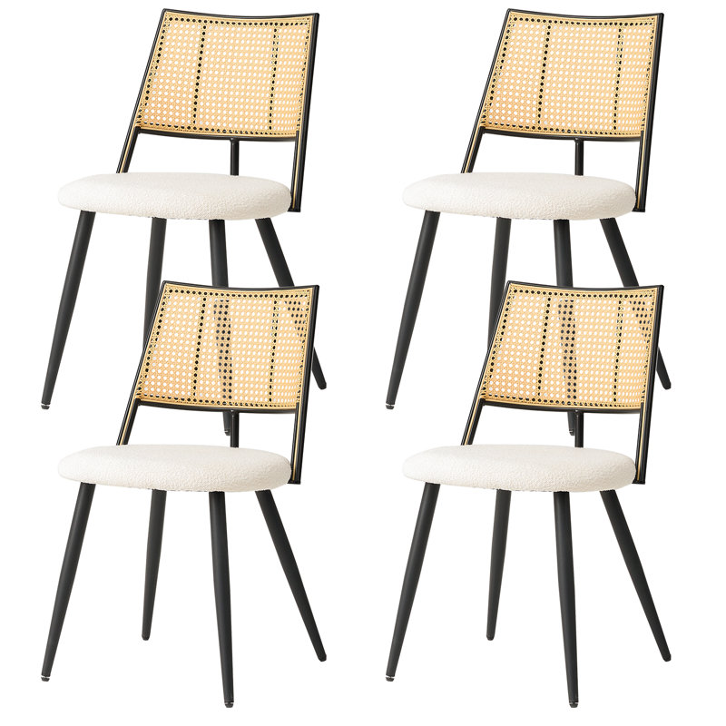 Cotton Blend Side Chair in White