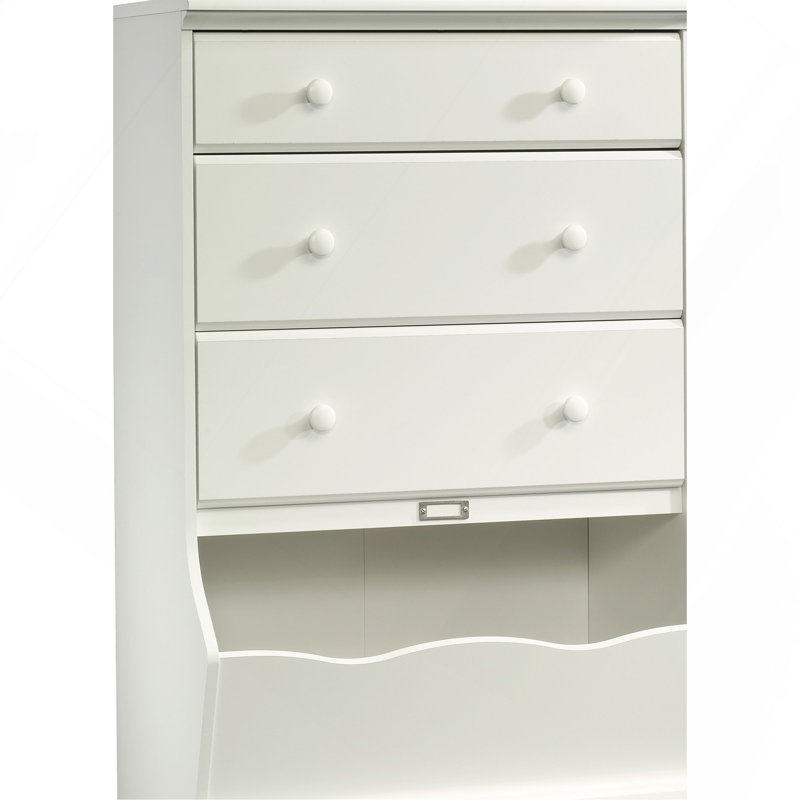 Commode 3 tiroirs, finition blanche