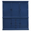 Garde-manger autoportant en bois avec tiroirs, tablettes de porte et tablettes réglables-47110071
