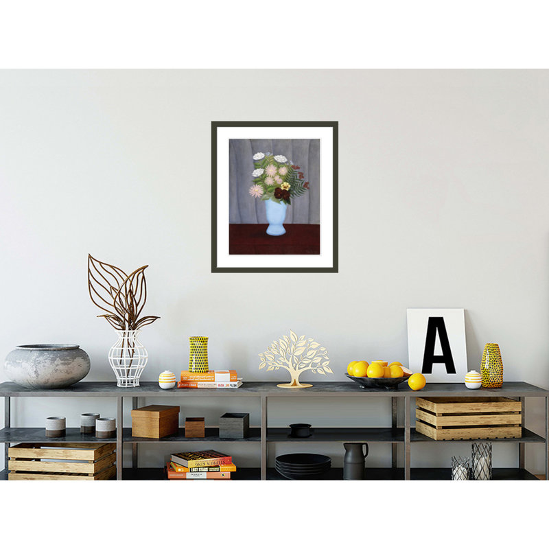 Garden Flowers by Henri Rousseau -Framed Giclee Print, 28.11" H x 23.5" W