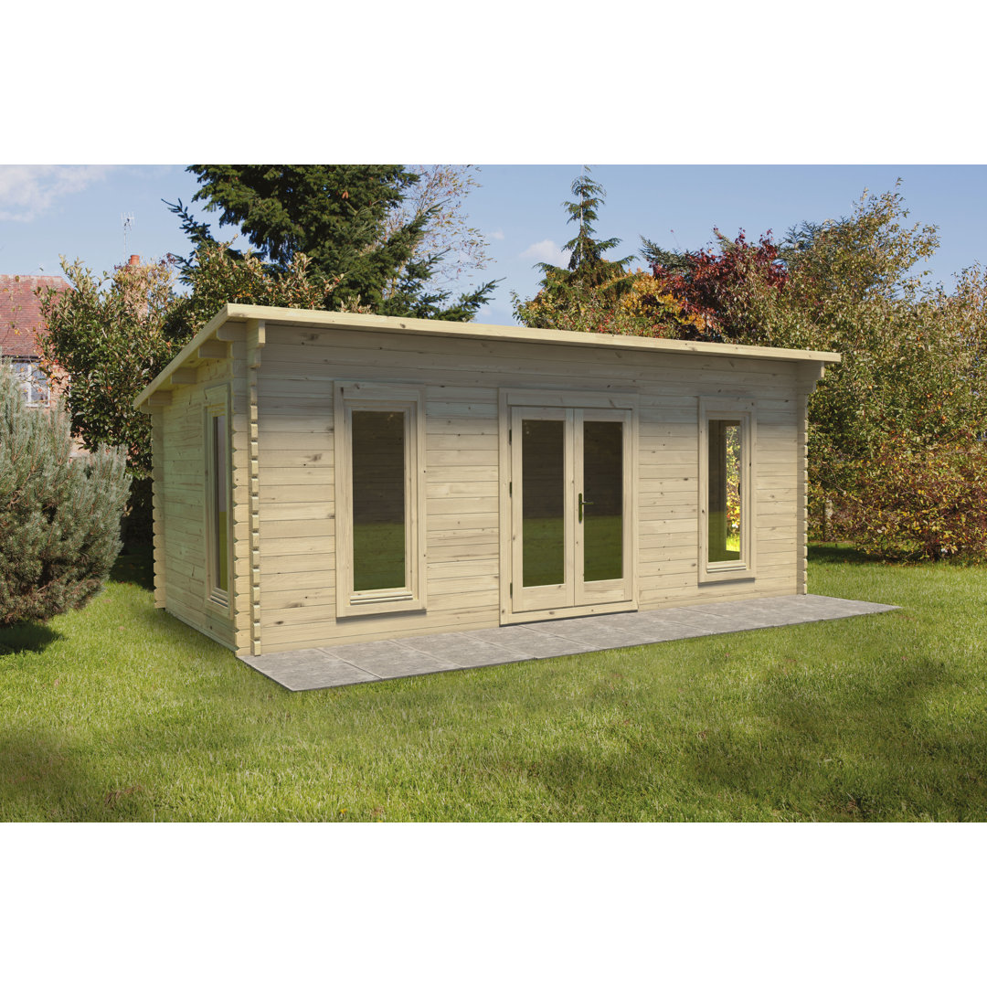 Arley 20 x 11 Ft. Tongue & Groove Log Cabin