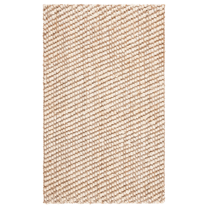 Natural Fiber Handwoven Jute Abstract Rug, Rectangle 9' x 12'
