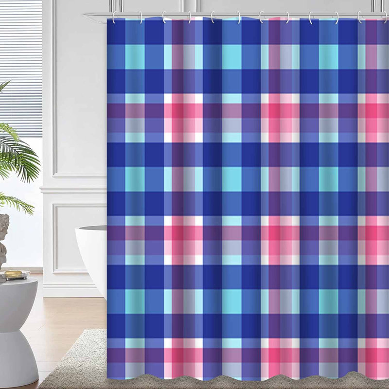 Rideau de douche Plaid Kitchen, L 72 po x l 78 po
