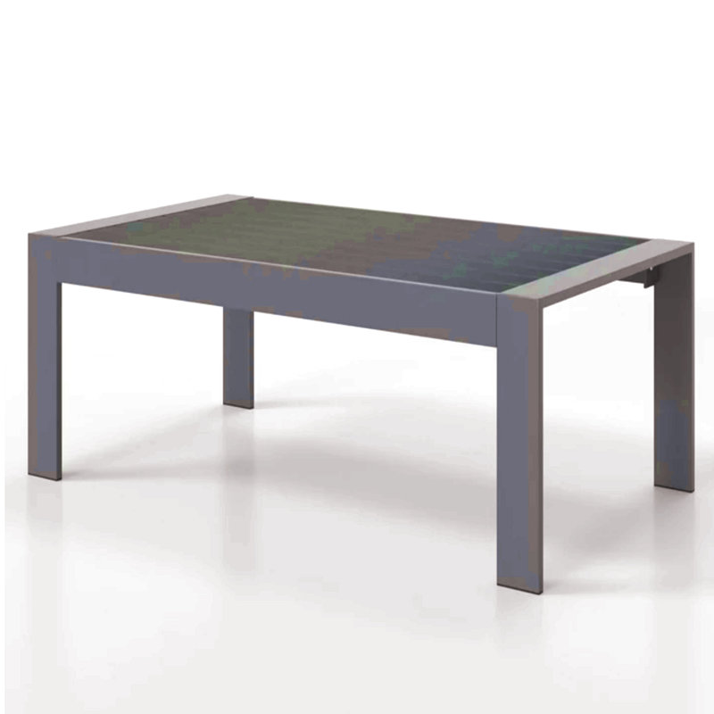 Table basse d'extérieur en aluminium 43 po, Gris
