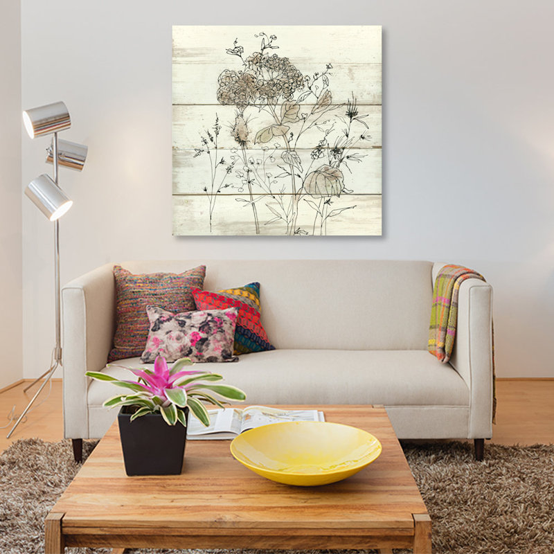 «Dried Flower Study II», impression sur toile, H 12 po x l 12 po x P 0,75 po, Pas de tapis, Toile tendue