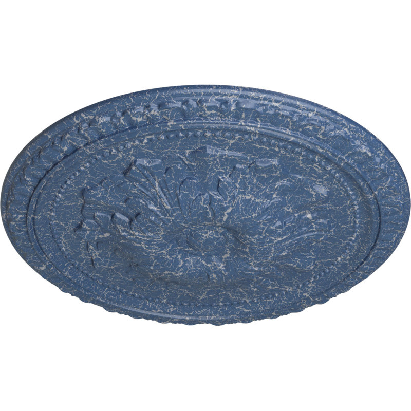 Médaillon de plafond Endurathane Pompeii, DO 18 7/8 po x P 1 1/2 po (convient aux auvents jusqu'à 2 po), finition peinte à la main ombre de nuit