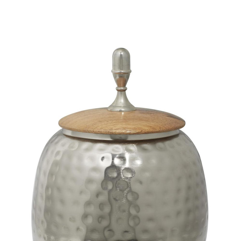 Pots décoratifs en métal argenté