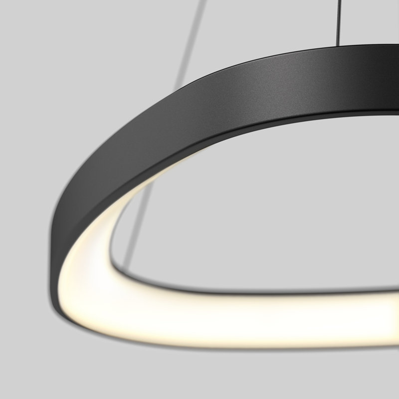 Luminaire suspendu Ivy Bronx Phulkana, moderne, noir mat