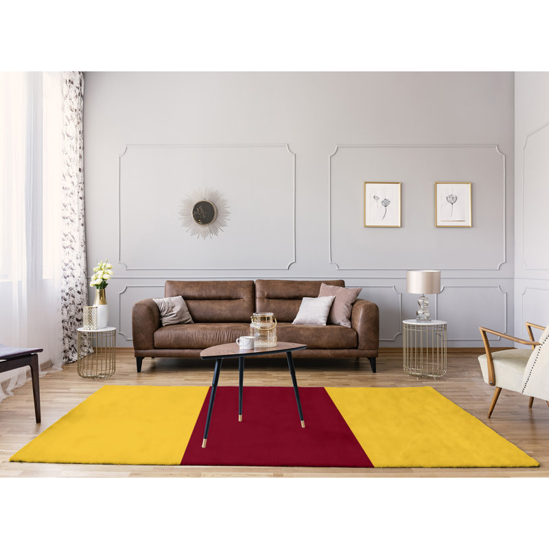 Tapis de zone rouge/jaune, Rectangle 9 pi x 12 pi