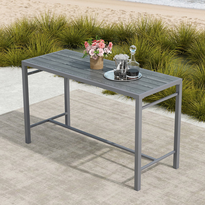Table d'appoint de patio pour l'extérieur, Gris