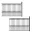 Ensembles de clôture en métal noir H 60 po x l 192 po