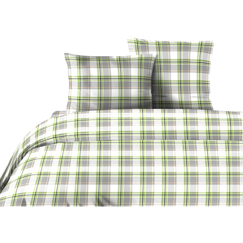 Woodland Park Cotton Tartan Duvet Cover Set with Pillowcases, Double Duvet Cover + 2 Standard Pillowcases