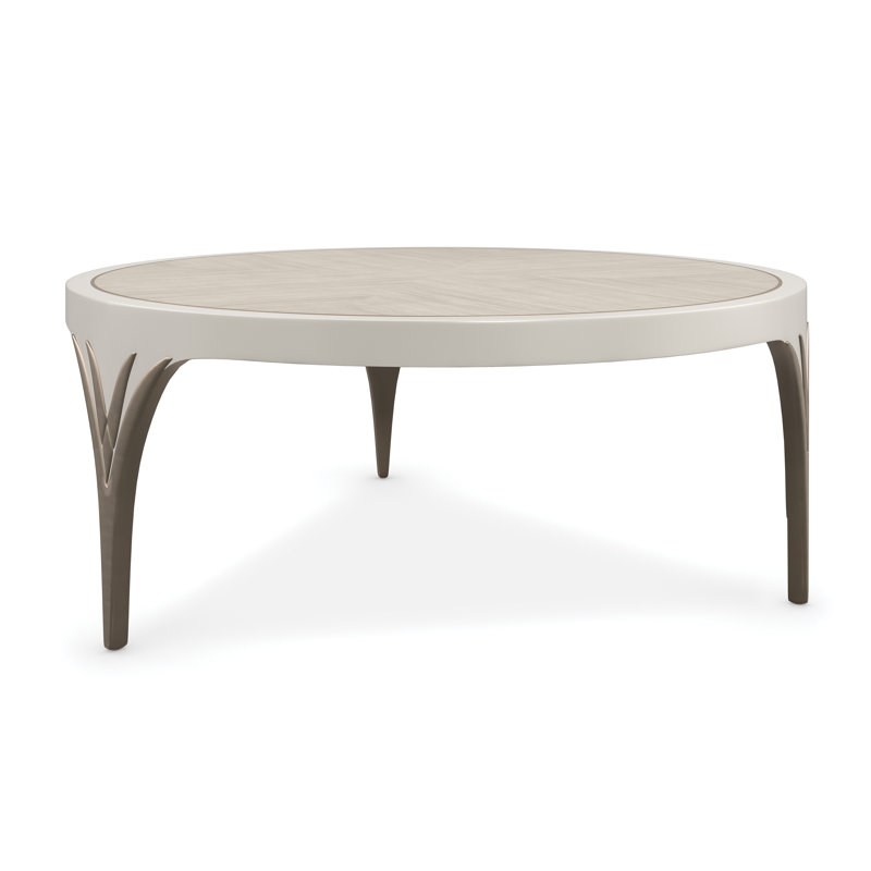 Valentina Solid Wood Coffee Table, 17" H x 44" W x 44" D