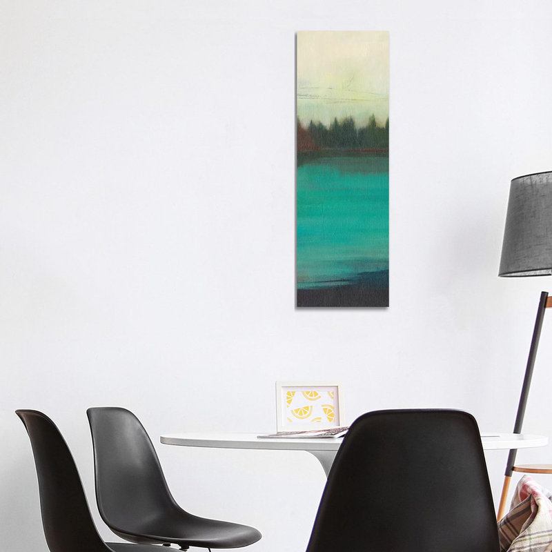 Teal Lake View II by Jodi Fuchs - Wrapped Canvas Panoramic Painting, 121.92 cm H x 40.64 cm W x 1.91 cm D