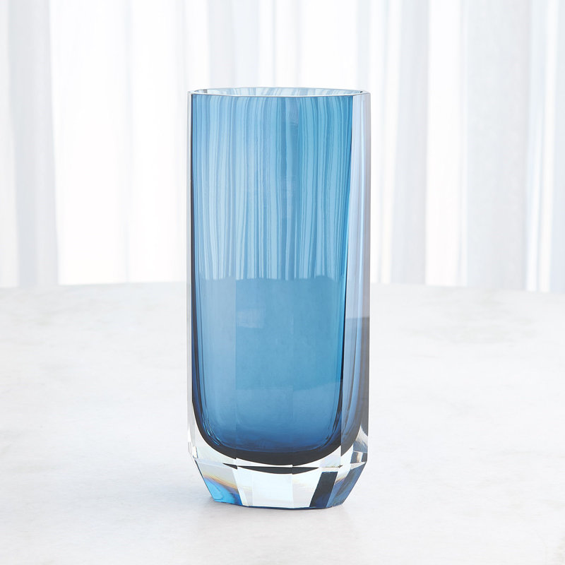 Jewel Vase-Tall, Blue