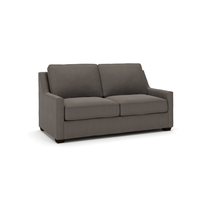 Canapé rembourré 72 po Gemi, Tissage natté gris anthracite Drusky Sustain®