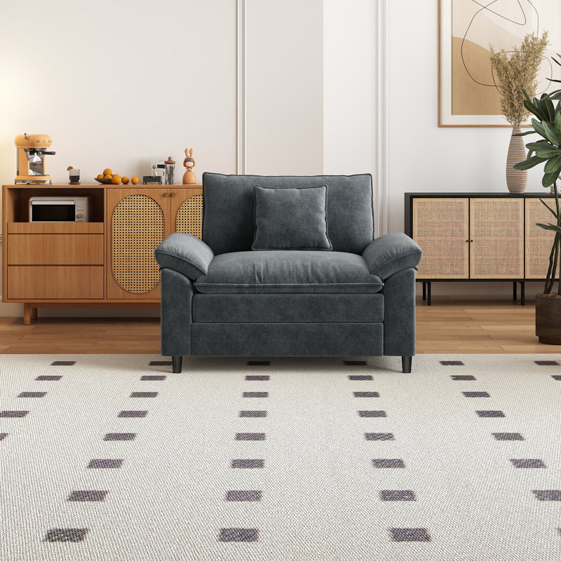 Chaise avec accoudoirs, Gris