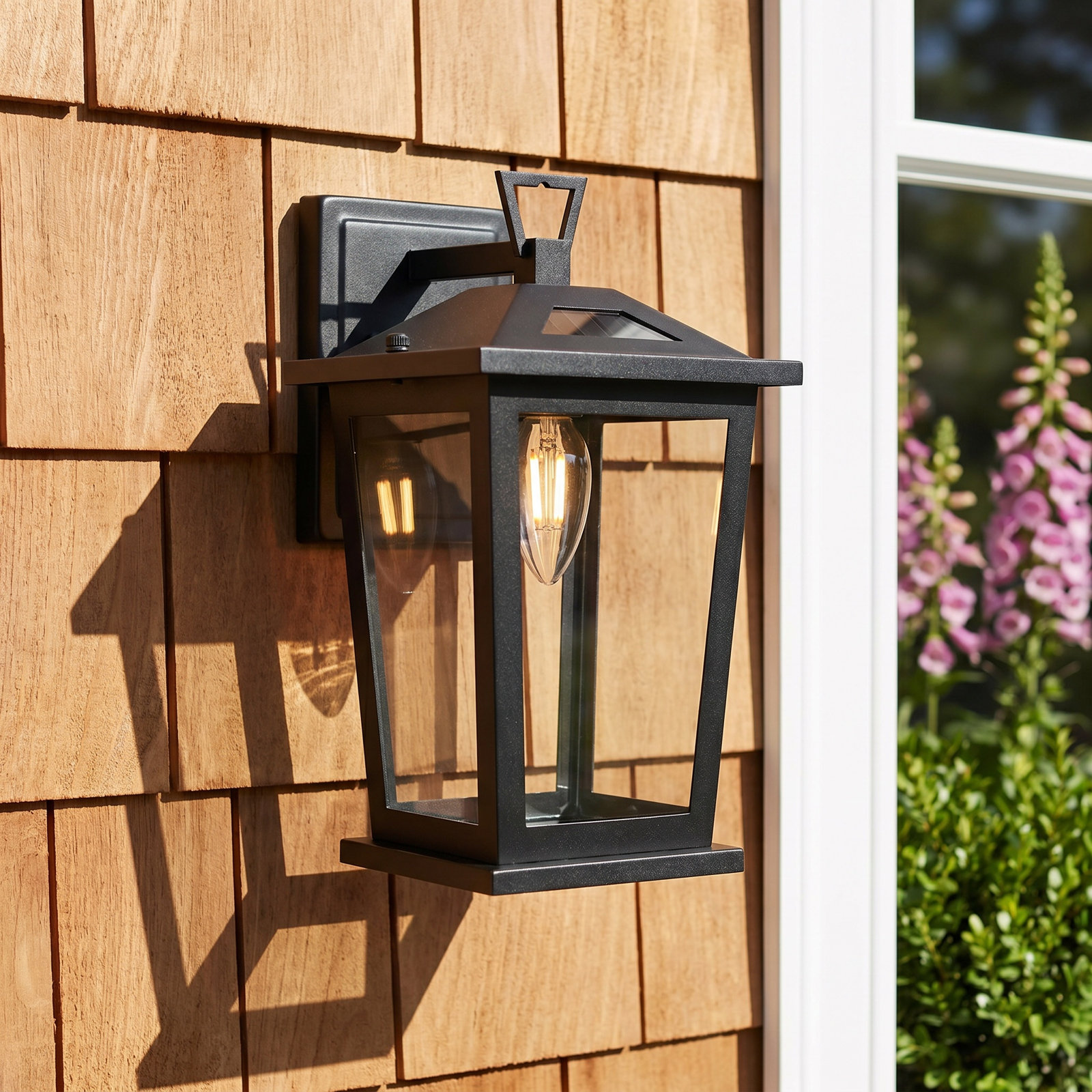 Jamila 7 Inch Outdoor Wall Sconce in Black