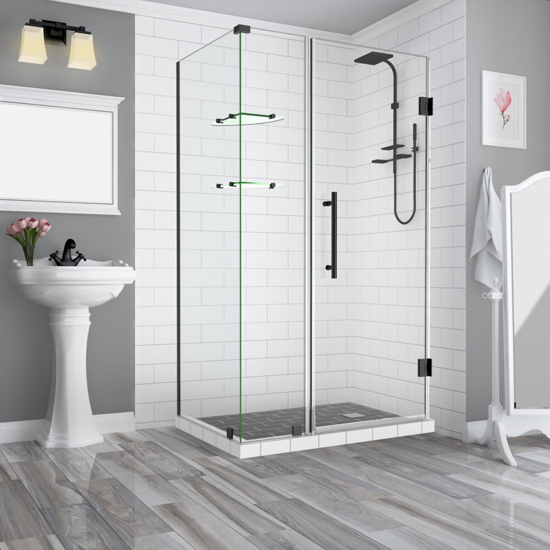 Bromley GS 66" x 72" Rectangle Hinged Shower Enclosure, Oil Rubbed Bronze
