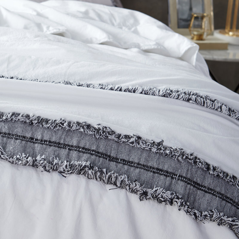 Housse de couette en coton percale délavé 200TC Portugal Boa Noite, Housse de couette pour très grand lit