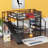 Full Metal Loft Bed With Built-In Desk And Storage-948878243