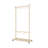 Coat Rack, Clothes Rack with Wheels and 6 Wooden Hangers for Bedroom, Living Room, Entryway