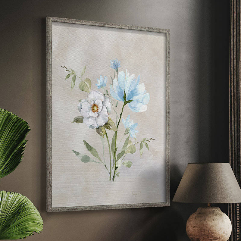 Détail dans la prairie II, reproduction encadrée - bois massif 49933, H 11 po x l 9 po