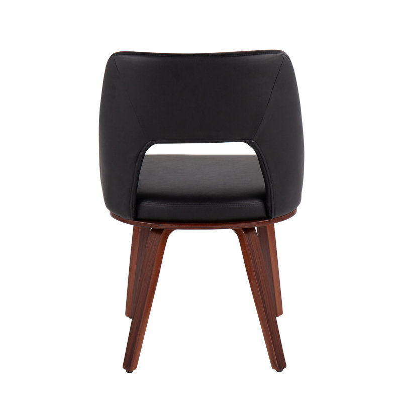 Chaise d'appoint rembourrée Pruett, Noir