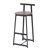 Counter Height Bar Stools  3 , Black & Walnut Brown. Metal Base With 220Lbs Weight Capacity. Ergonomic Seats. Modern Style For Kitchen Island, Lounge. User- Assembly Process 3 Stool , Height. Brown .