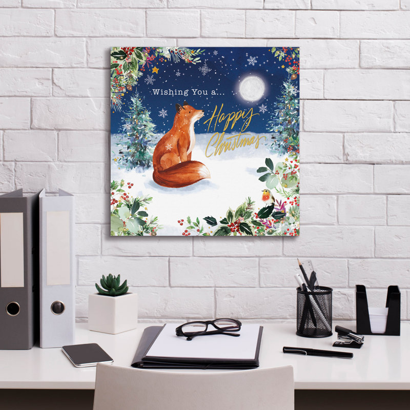 Toile épique «Festive Fox» par Elle Media Group, Epic Graffiti, 18 po x 18 po