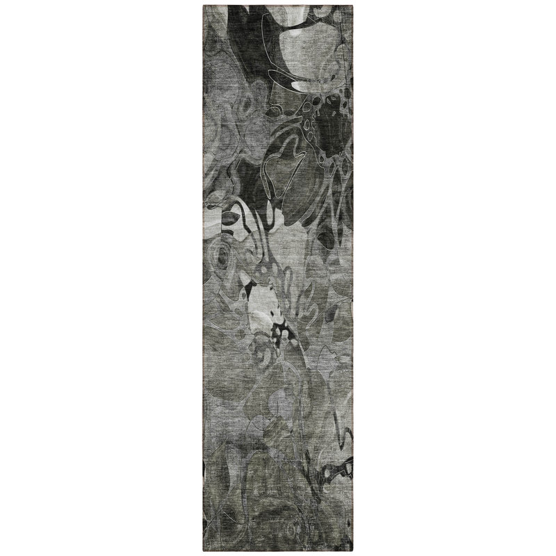 Caseville Washable Floral Indoor / Outdoor Rug, Runner 2'3" x 7'6"
