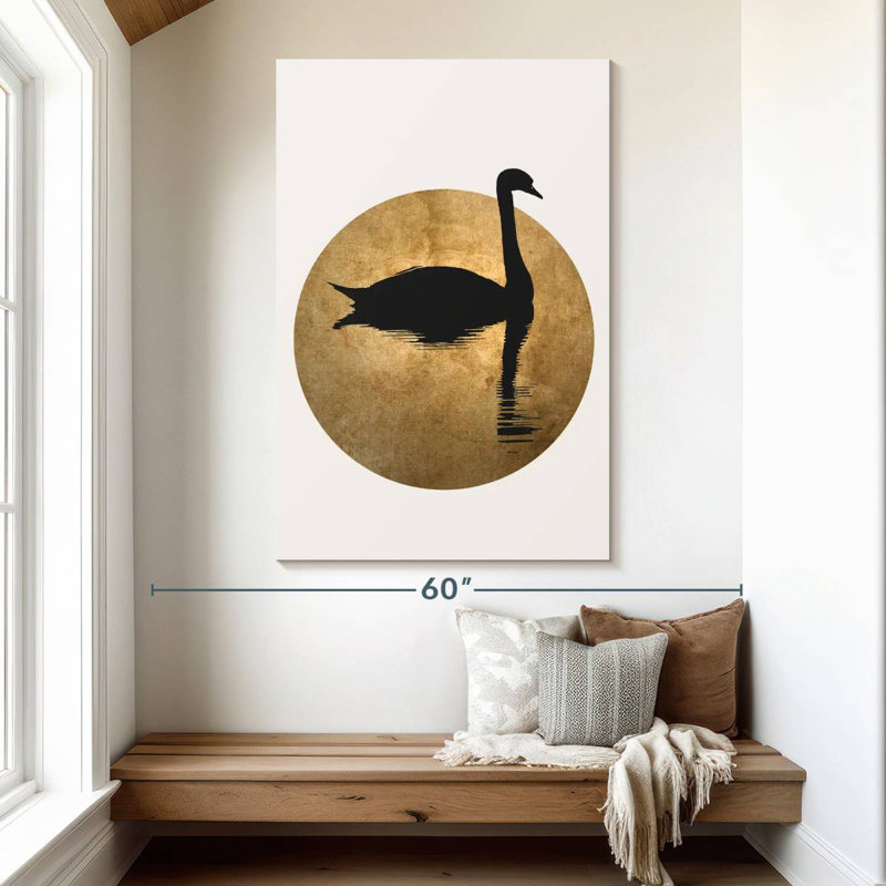 Brampt The Swan Gold, 51" H x 34" W