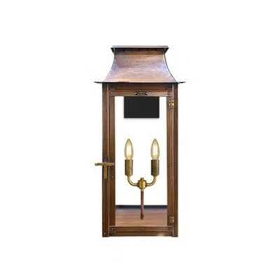 Colonial 19" Copper Electric Flush Mount Lantern | Indoor & Outdoor