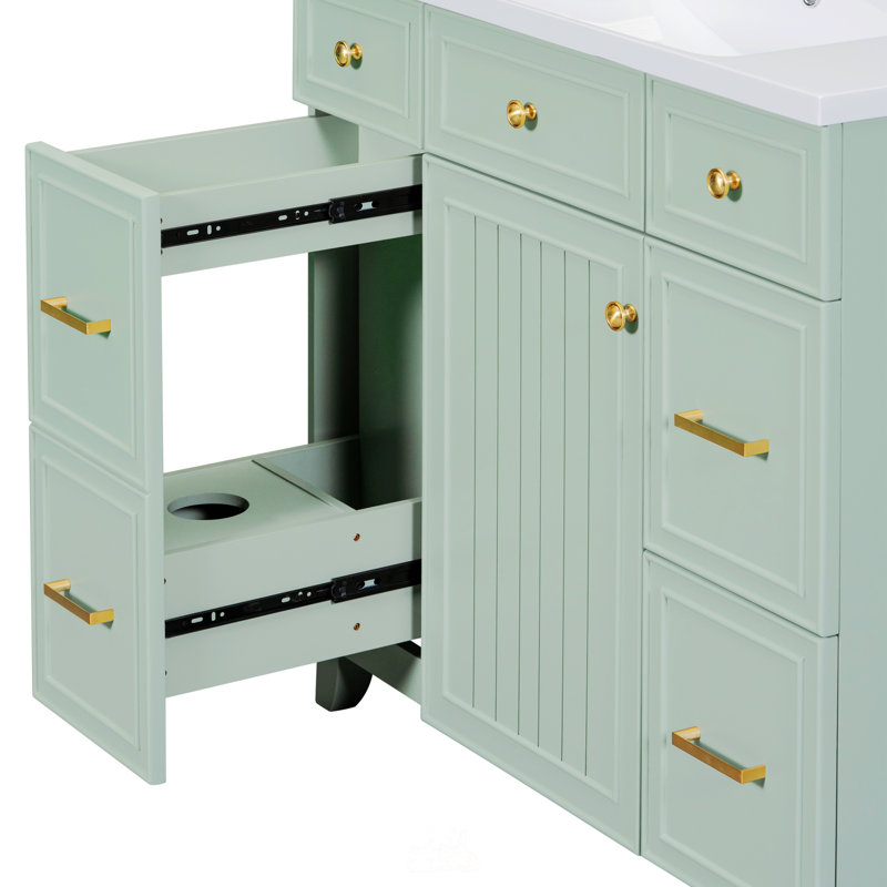 Armoire de salle de bain Nicette, Vert