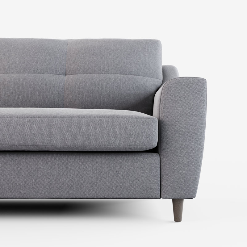 Espitia 2 Seater Fabric Sofa, Silver