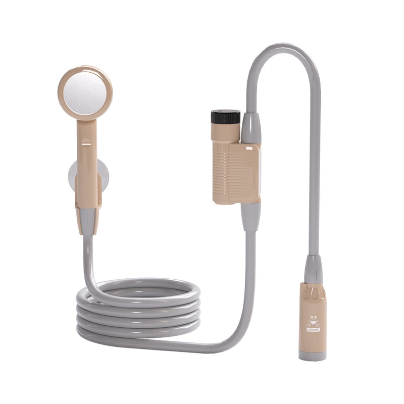 Douche de camping portable, batterie rechargeable de 4000 mah, charge USB-C, pompe de douche d'extérieur à jet réglable pour le camping, les voyages, la randonnée et les animaux de compagnie