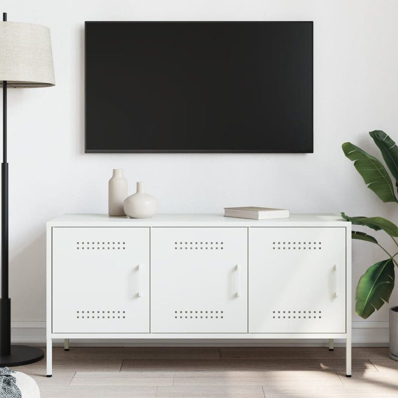 Aliyas Unfinished TV Stand for TVs up to 24", Highgloss Sand Grey