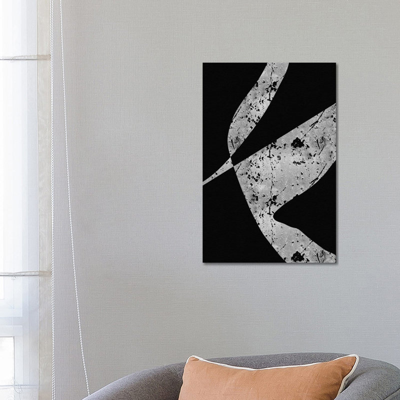 «Black and White Abstract III», reproduction d'art sur toile tendue, 26 po x 18 po, Gallery Wrapped Canvas, No Frame