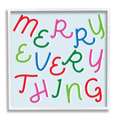 Art texturé à la giclée encadrée de Merry Christmas par Daphne Polselli