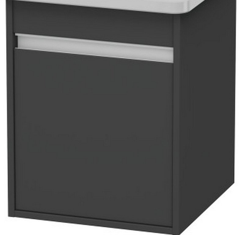 Ensemble de meuble-lavabo de salle de bain simple 17,9 po, Graphite mat
