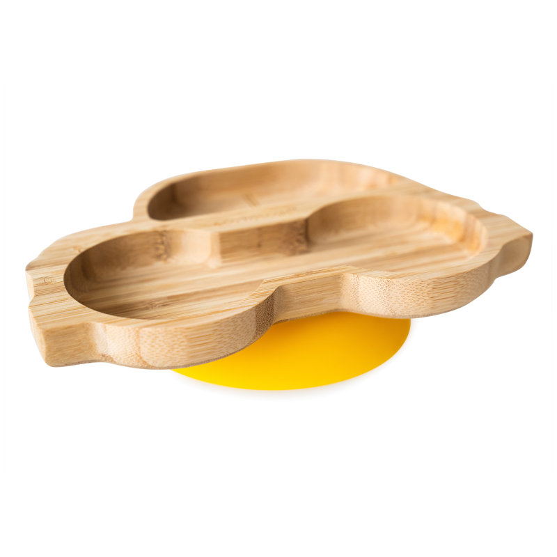 Bamboo Car Plate, Yellow/Brown