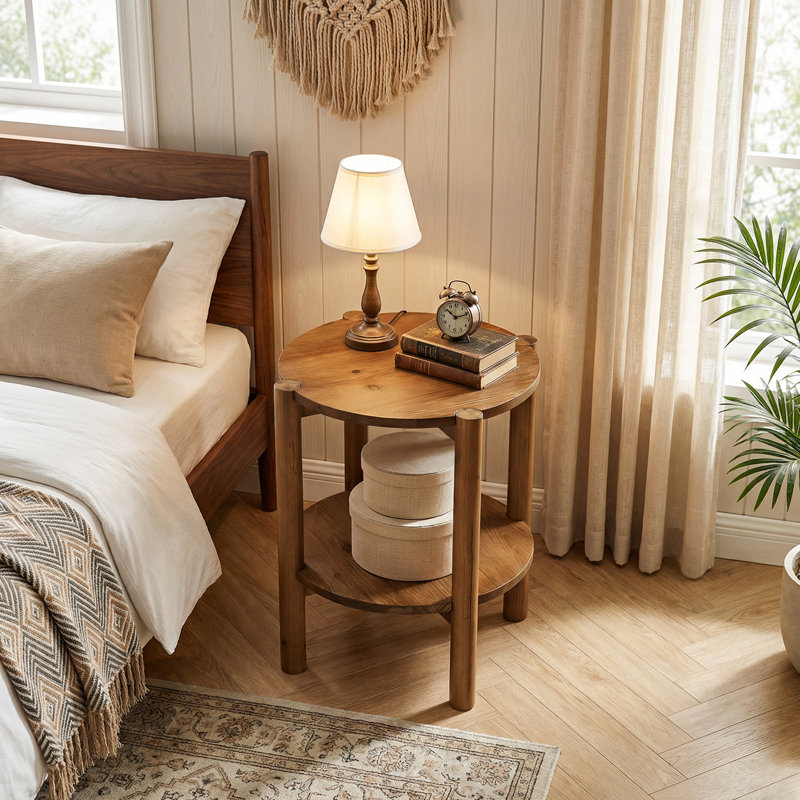 Solid Wood End Table