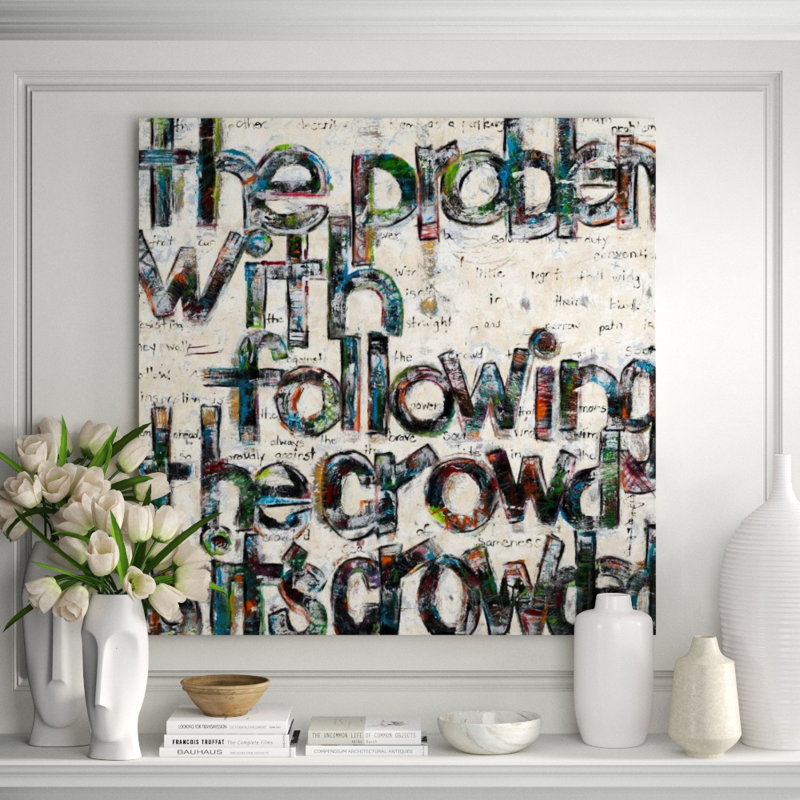 The Problem With Following Print by Ann Golumbuk, Knife Gel, 54" H x 54" W x 1.5" D