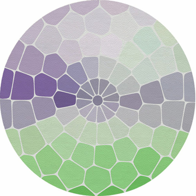 Mosaico Vegan Leather Round Pebble Placemat, Stgermain