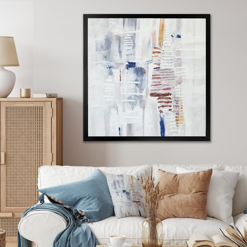 «Peaceful Af après-midi», impression abstraite sur toile, H 24 po x l 24 po x P 1 po, Cadre simple noir