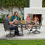 5-Piece Outdoor Patio Dining Set with 360° Swivel Chairs and Round Table-1980311437-1980311433
