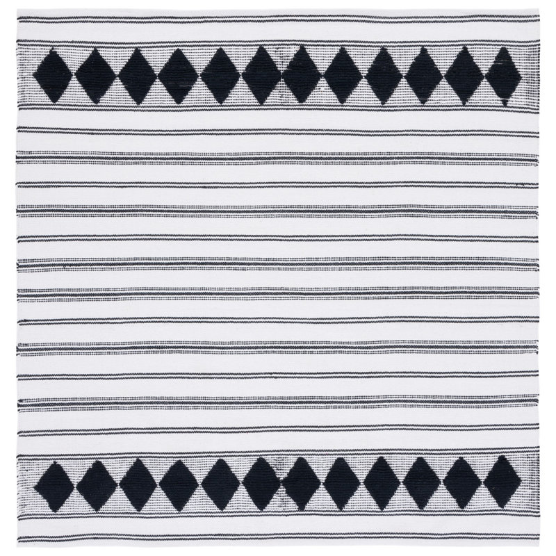 Tapis rayé en coton Breckenridge, Carré 6 pi