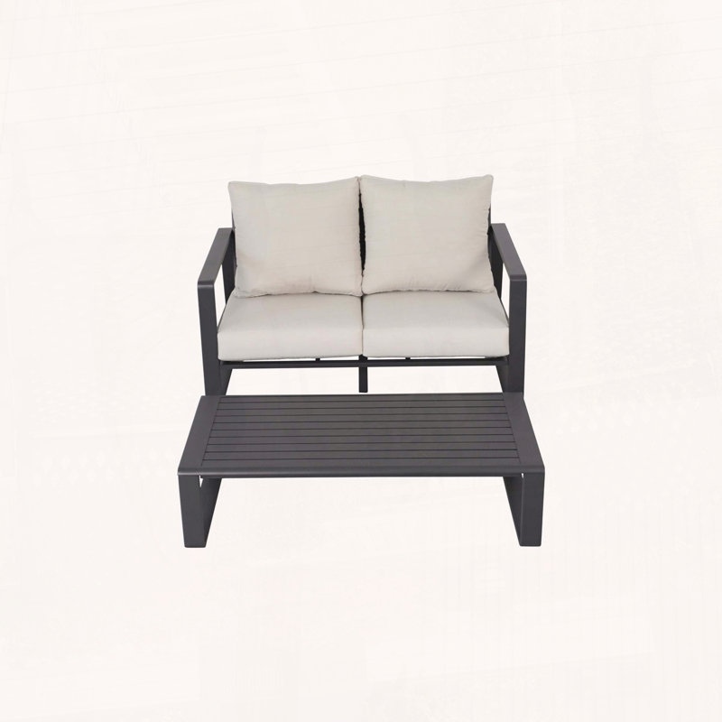 Double Sofa + Rectangular Coffee Table Set