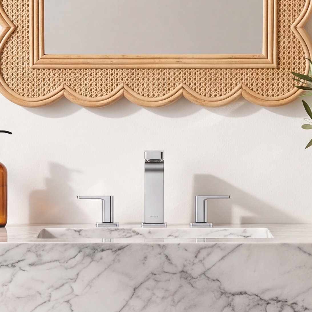 Parallel Widespread Bathroom Faucet, Polished Chrome, 1.2 GPM